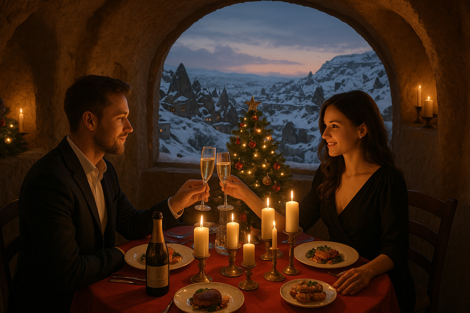 каппадокия новый год 2026, пещерные отели каппадокии, гёреме учхисар ортахисар, воздушные шары зимой, каппадокия маршрут, зимний отдых турция, гала ужин каппадокия, erciyes лыжи