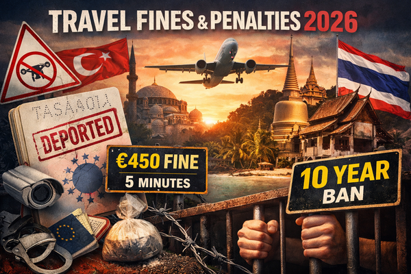 Travel Fines in 2026: What Tourists Can’t Afford to Ignore