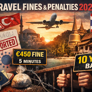 Travel Fines 2026: 10-Year Bans, Prison & Tourist Mistakes