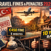 Travel Fines 2026: 10-Year Bans, Prison & Tourist Mistakes