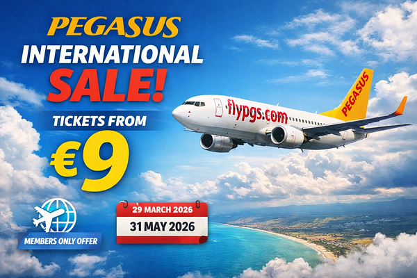 Pegasus International Sale 2026: Fly from €9 + Taxes