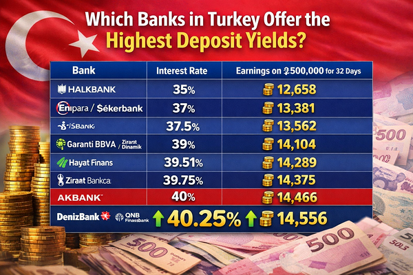 Which Banks in Turkey Offer the Highest Deposit Yields