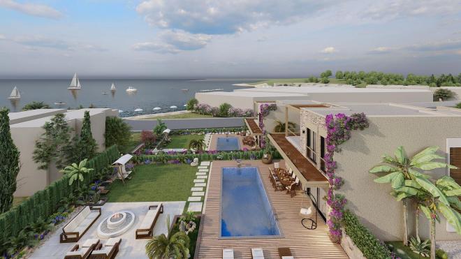 Sea-View 4+1 Villa in Bodrum – New Development, 250 m from the Sea