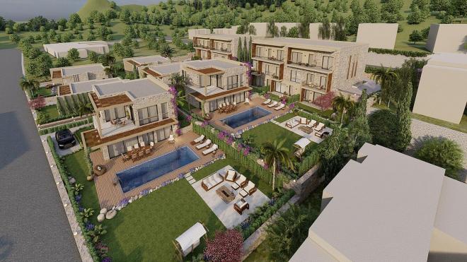 Sea-View 4+1 Villa in Bodrum – New Development, 250 m from the Sea