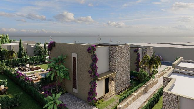 Sea-View 4+1 Villa in Bodrum – New Development, 250 m from the Sea