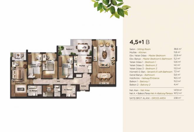 4+1 Apartment in Istanbul