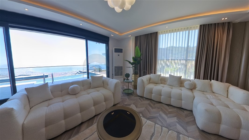 5+1 luxury villa project in the center of Alanya with stunning panoramic views