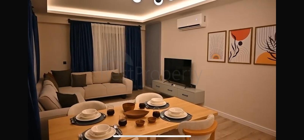 The apartment layout 1+1,2+1,3+1,4+1 in the Fethiye area 