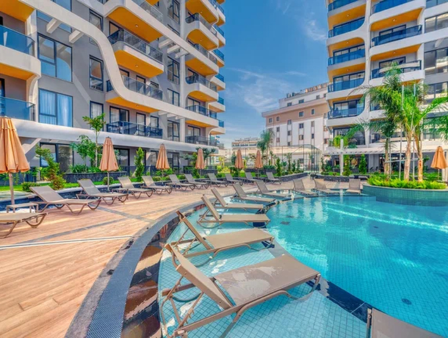 New luxury project with covered parking in Tosmur area