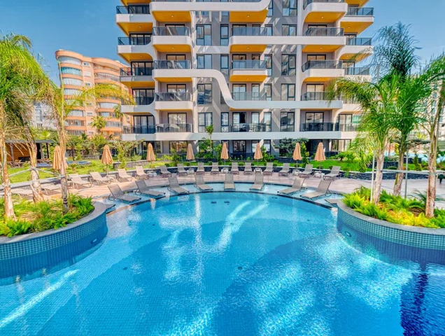 New luxury project with covered parking in Tosmur area