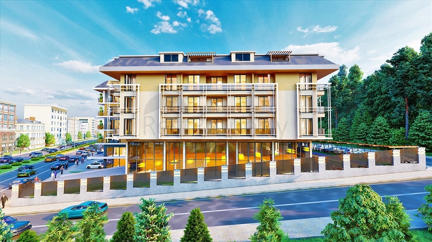 We offer you a project of a complex with infrastructure in the center of Alanya