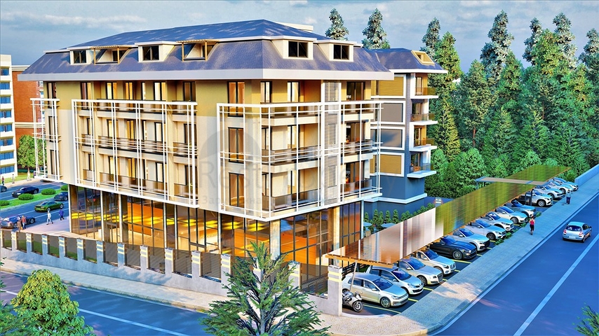 We offer you a project of a complex with infrastructure in the center of Alanya