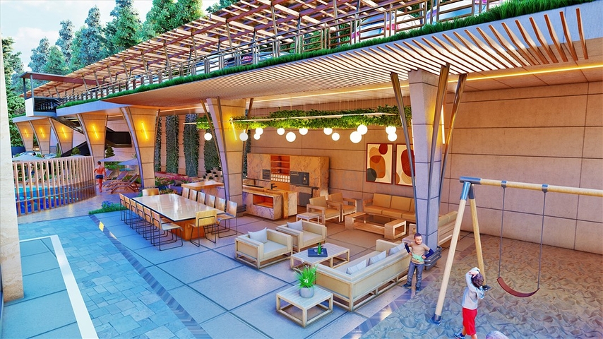 We offer you a project of a complex with infrastructure in the center of Alanya