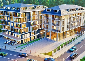 We offer you a project of a complex with infrastructure in the center of Alanya