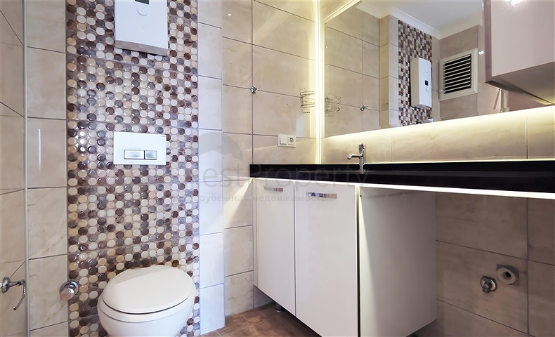 Furnished 2+1 apartment 400 m from the sea