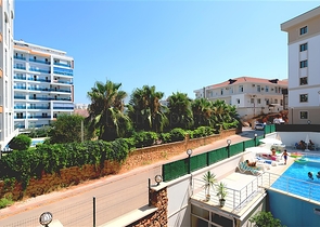 Furnished 2+1 apartment 400 m from the sea