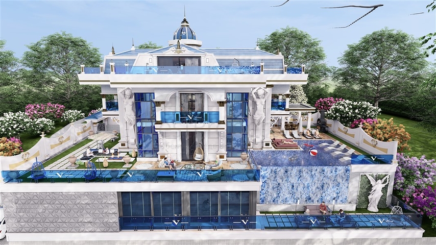 Luxury villa 5+1 in Kargicak area