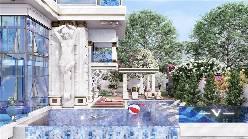 Luxury villa 5+1 in Kargicak area