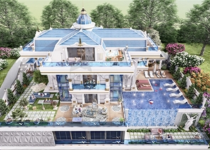 Luxury villa 5+1 in Kargicak area