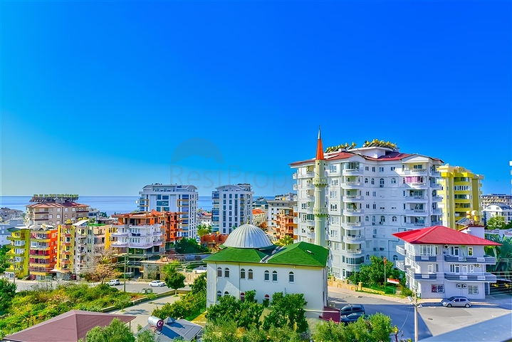 Modern 1+1 Apartment with Sea View in Tosmur, Alanya — 550 m from the Beach
