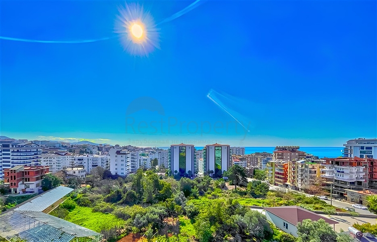 Modern 1+1 Apartment with Sea View in Tosmur, Alanya — 550 m from the Beach