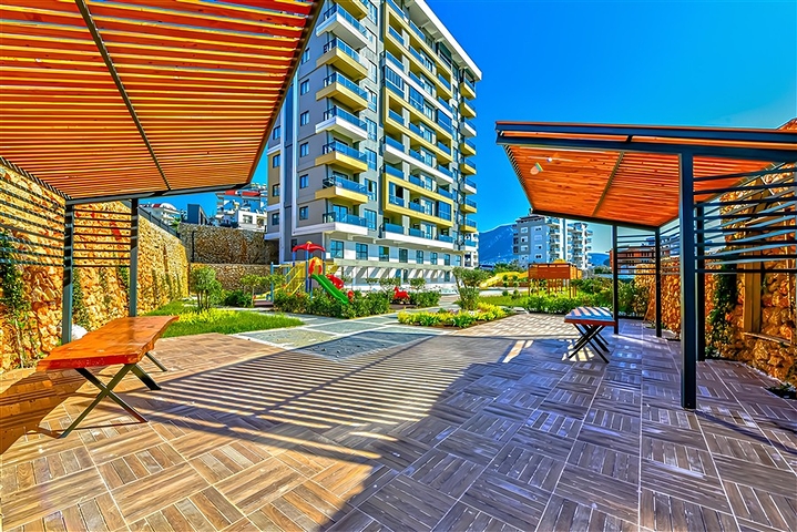 Modern 1+1 Apartment with Sea View in Tosmur, Alanya — 550 m from the Beach