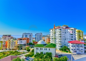 Modern 1+1 Apartment with Sea View in Tosmur, Alanya — 550 m from the Beach