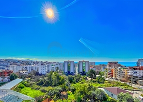 Modern 1+1 Apartment with Sea View in Tosmur, Alanya — 550 m from the Beach