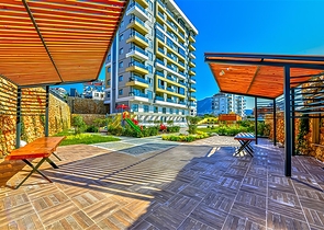 Modern 1+1 Apartment with Sea View in Tosmur, Alanya — 550 m from the Beach