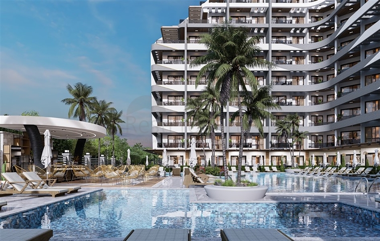 A new modern complex under construction in Northern Cyprus in the Guzelyurt area