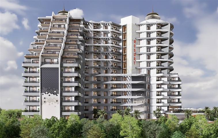 A new modern complex under construction in Northern Cyprus in the Guzelyurt area