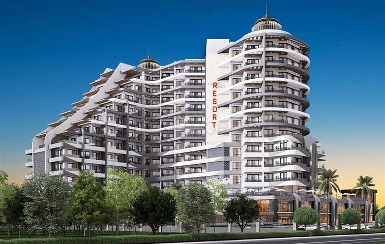A new modern complex under construction in Northern Cyprus in the Guzelyurt area