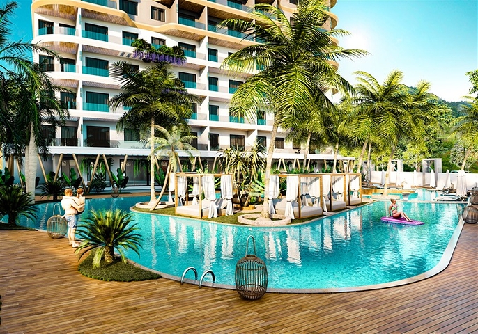 1+1 apartment with pine forest