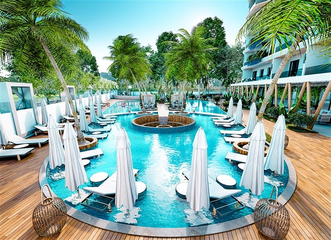 1+1 apartment with pine forest