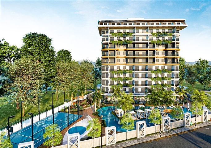 1+1 apartment with pine forest