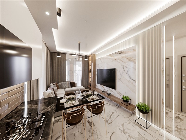 1+1 apartment with pine forest