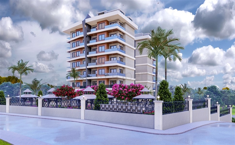 1+1 apartment in a new complex in Avsallar