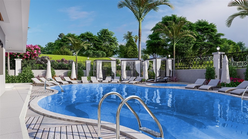 1+1 apartment in a new complex in Avsallar