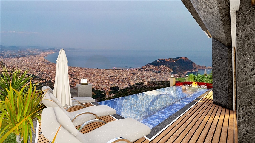 Villa project with stunning views in the center of Alanya