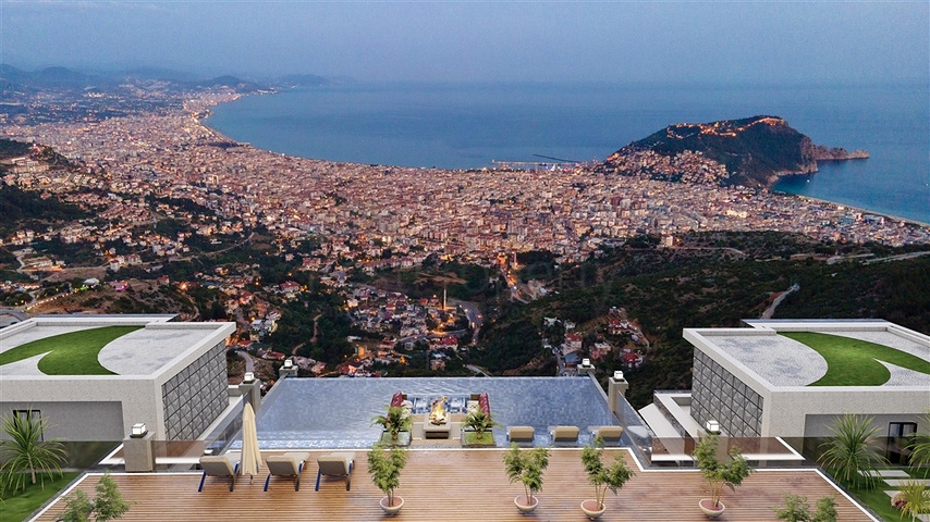Villa project with stunning views in the center of Alanya