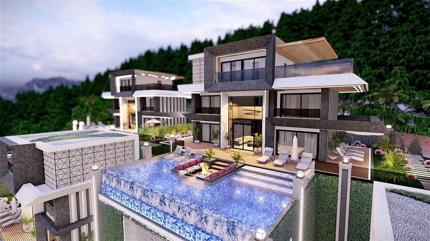 Villa project with stunning views in the center of Alanya
