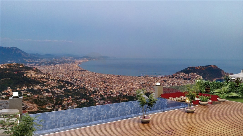 Villa project with stunning views in the center of Alanya
