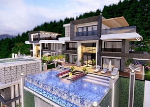Villa project with stunning views in the center of Alanya