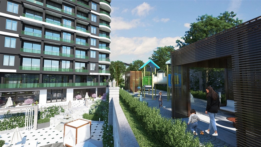 1+1 business class apartment in Demirtas district 