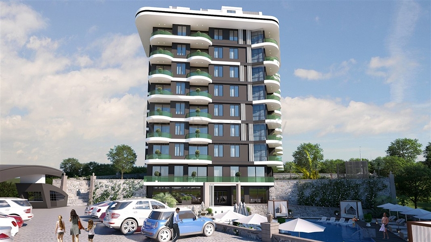 1+1 business class apartment in Demirtas district 