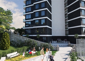 1+1 business class apartment in Demirtas district 