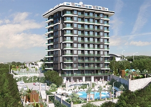 1+1 business class apartment in Demirtas district 