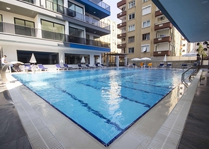 2+1 apartment with panoramic sea view in Mahmutlar area