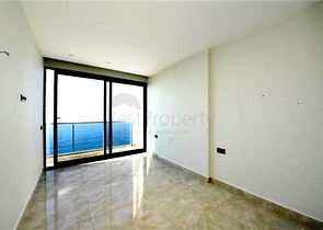2+1 apartment with panoramic sea view in Mahmutlar area