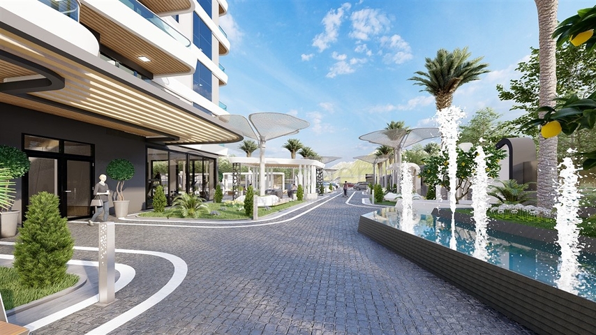 2+1 penthouse in a new complex in the center of Mahmutlar